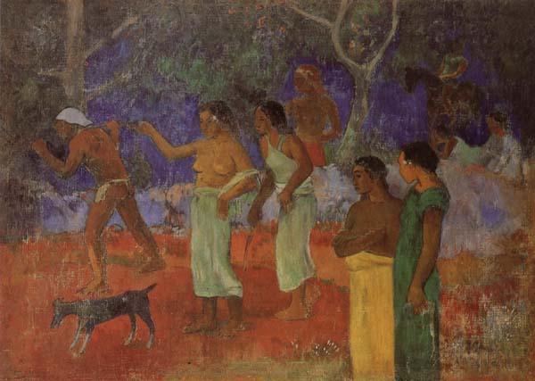 Paul Gauguin Scene from Tahitian Life oil painting image